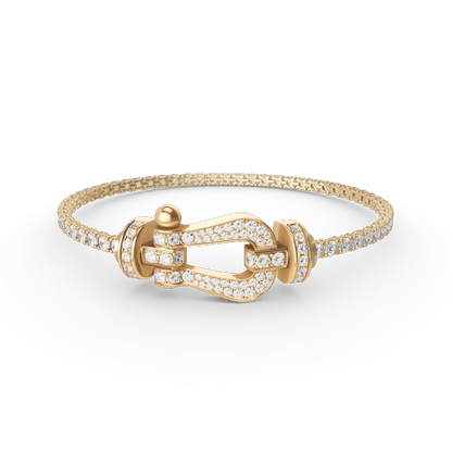 ¡®Aura Jewels¡¯FORCE  LARGE HORSESHOE FULL DIAMOND TENNIS BRACELET